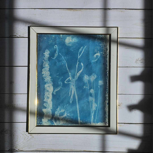 'Eu and I' (8x10) FRAMED Cyanotype