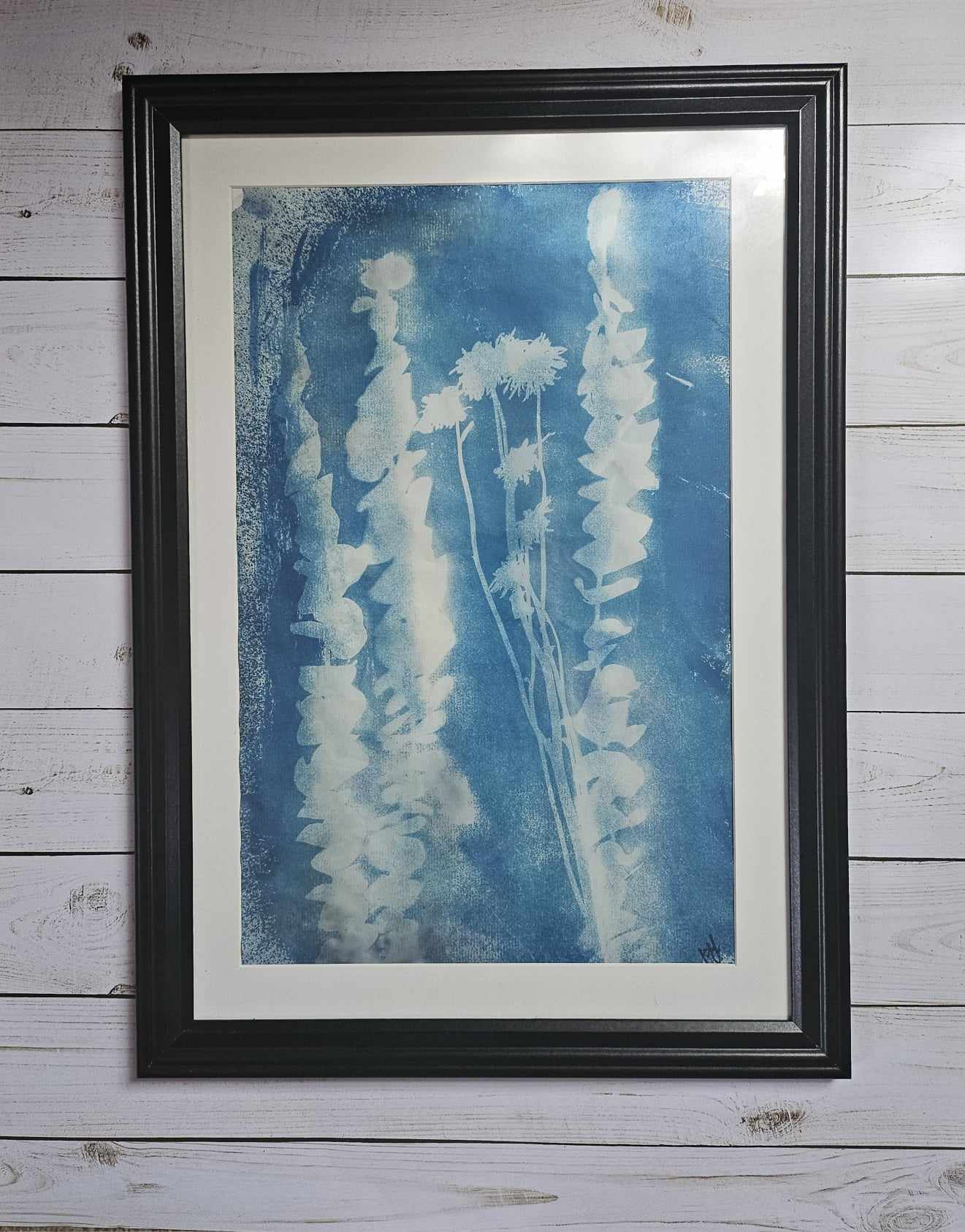 'Eu and Me Plus 3' (11x17) FRAMED Cyanotype